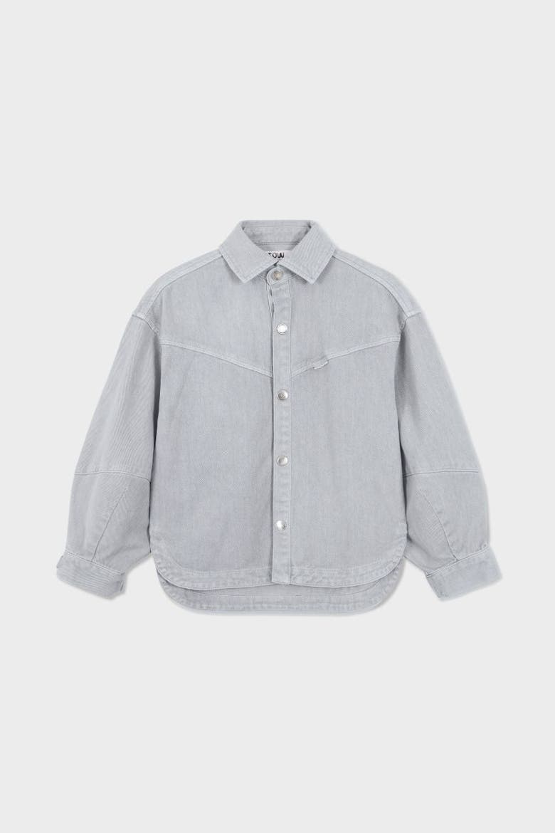 Organic Cotton Denim Balloon Overshirt, Main, color, Harbor Mist