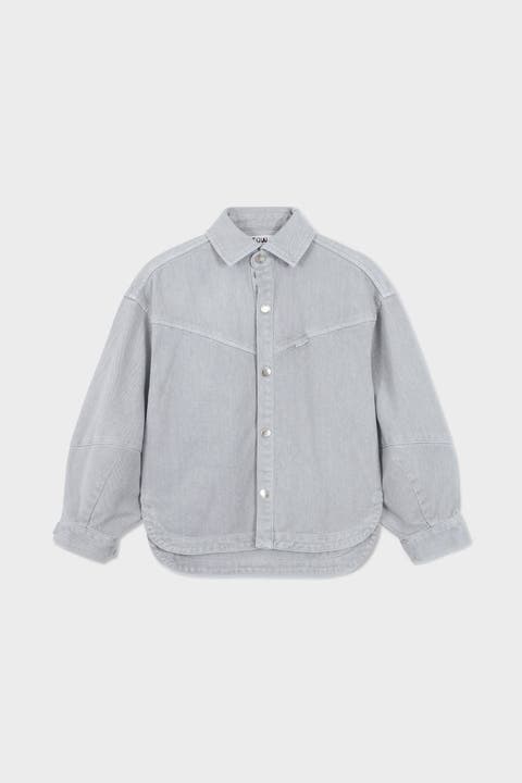 Organic Cotton Denim Balloon Overshirt
