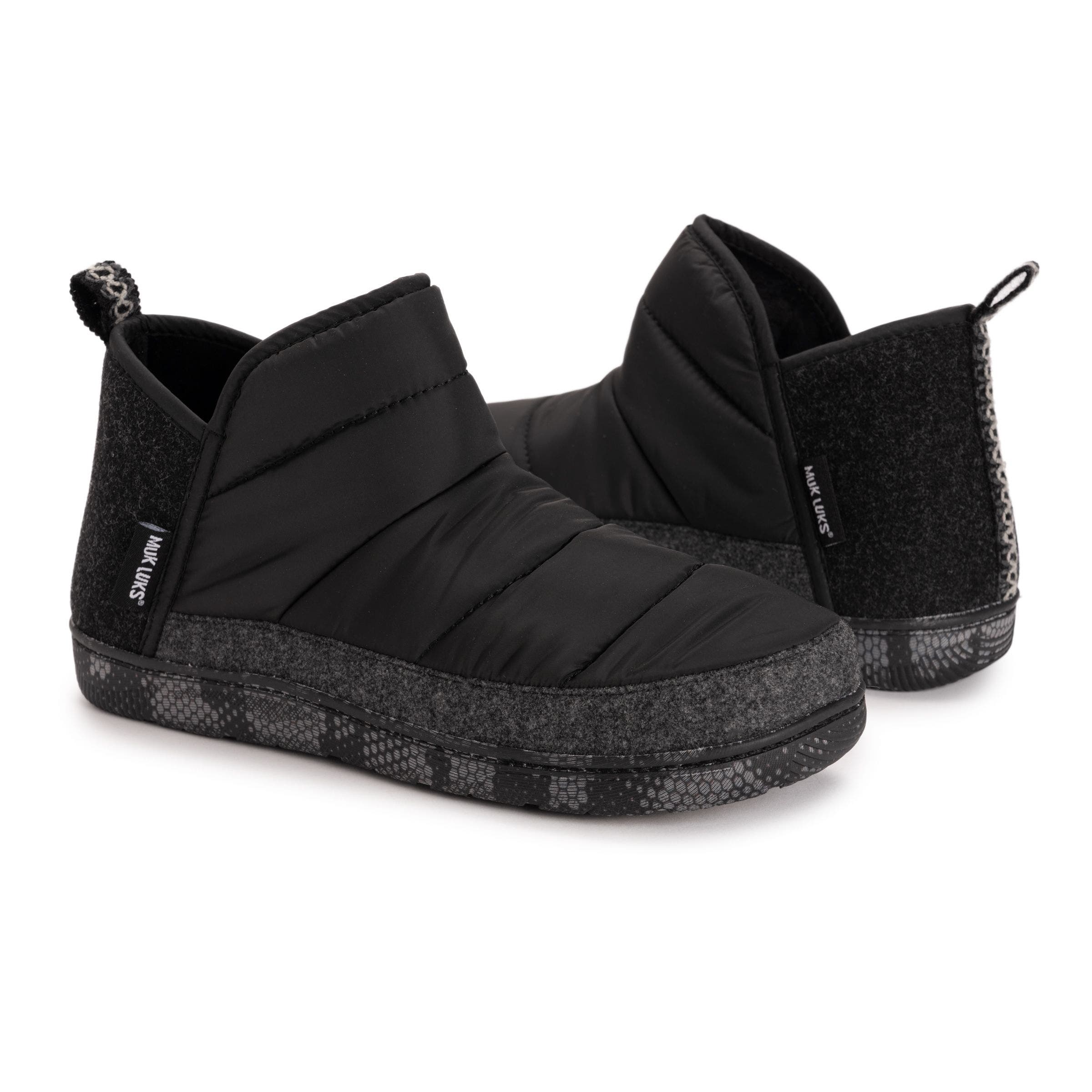 MUK LUKS Weston Slipper Boot, Alternate, color, Black