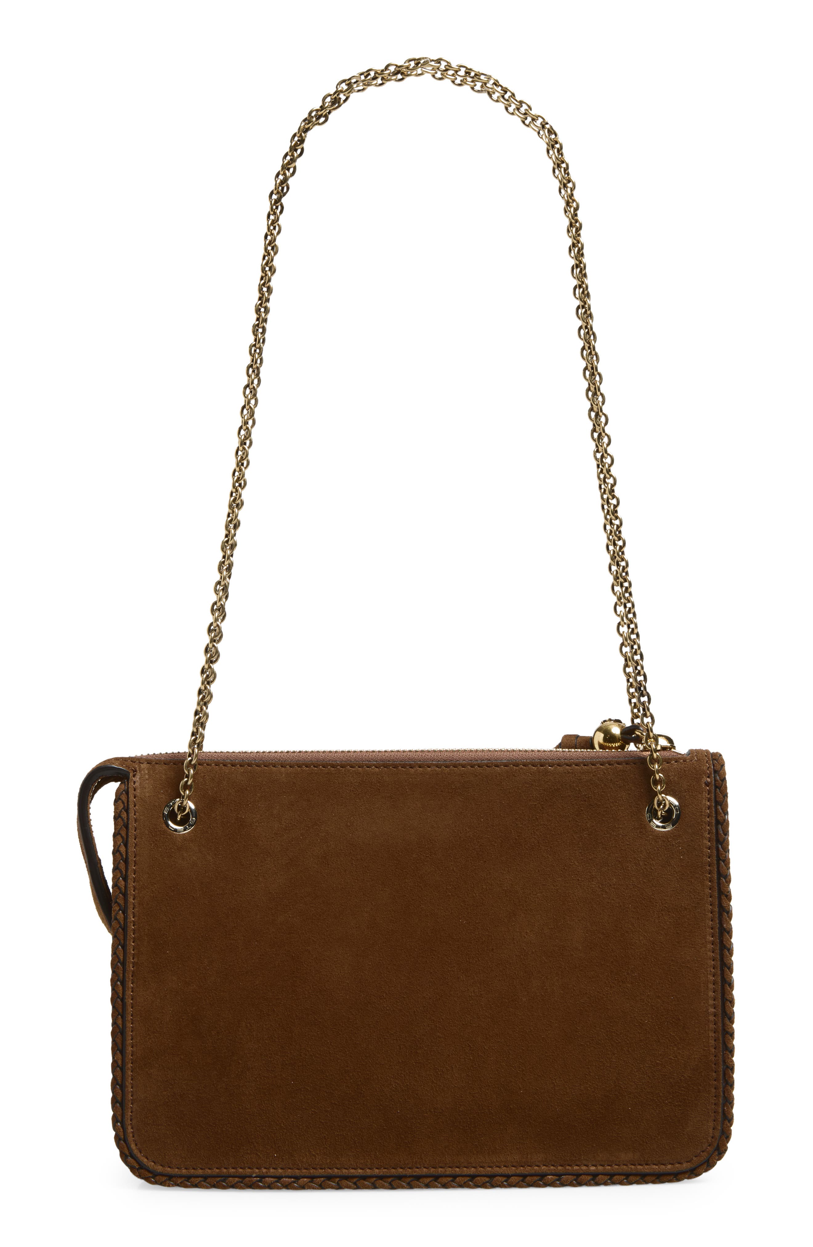 Etro Suede Crossbody Bag, Alternate, color, Ochre