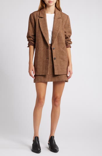 Treasure & Bond Herringbone Tweed Miniskirt | Nordstrom