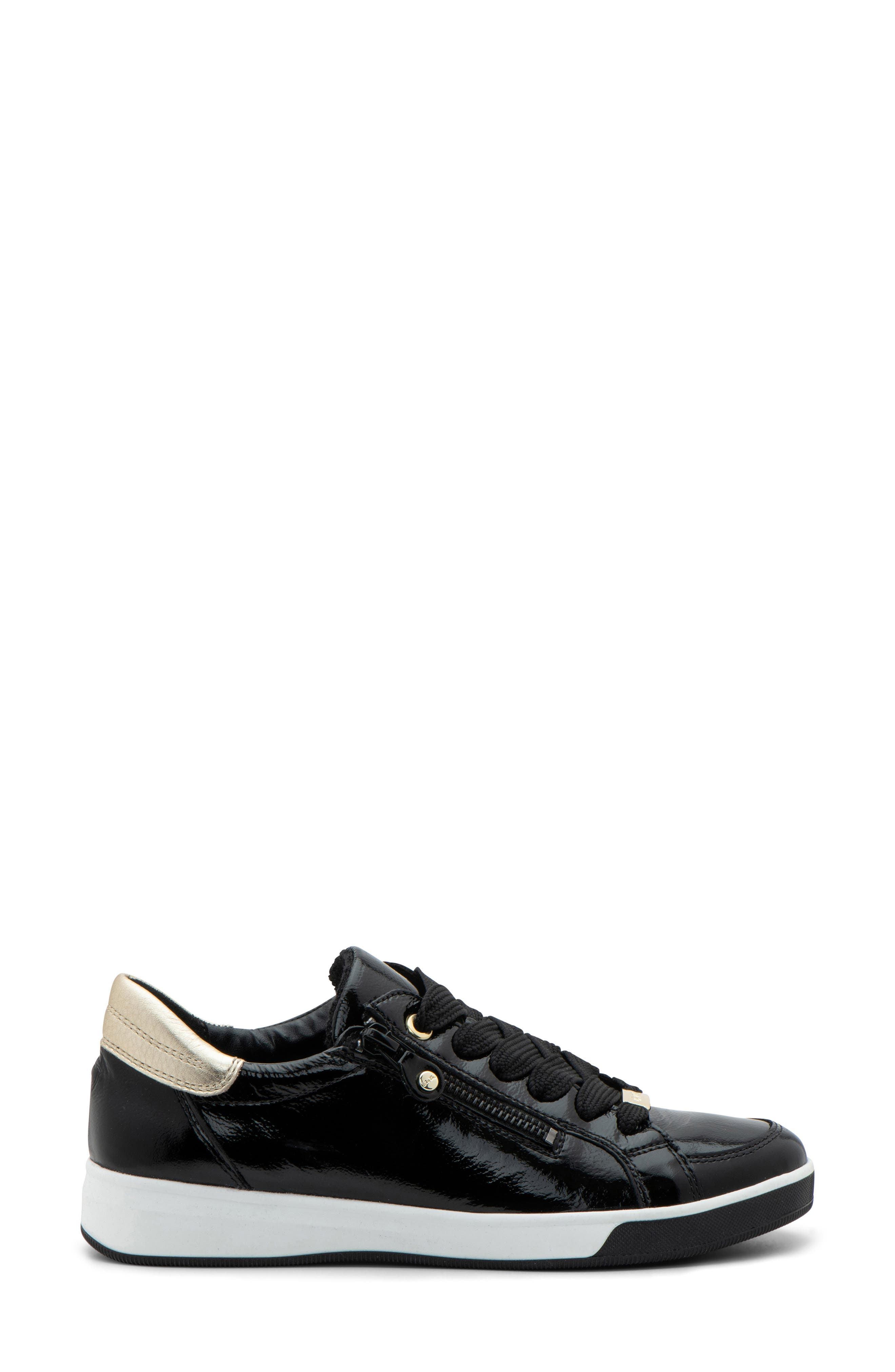 ara Rei Low Top Sneaker, Alternate, color, Black