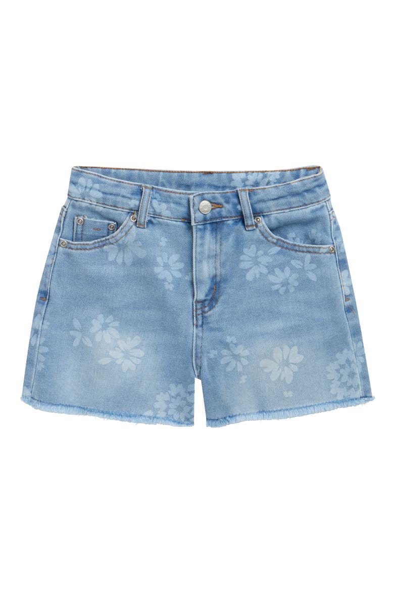 Kids' Floral Print Weekend Shorts, Main, color, LIGHT INDIGO