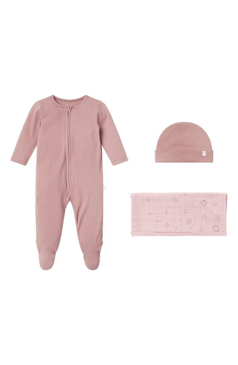 MORI Take Me Home Footie, Hat & Blanket Set, Main, color, 