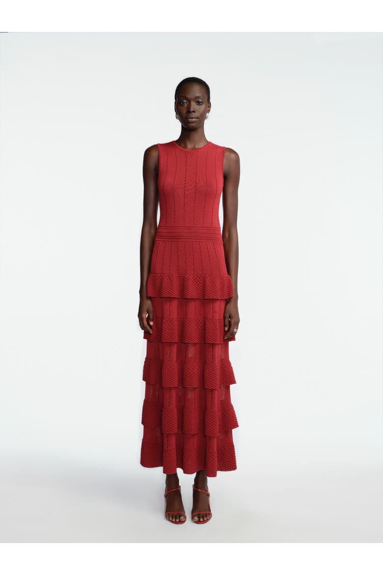 Bobble Knit Piper Dress, Alternate, color, Oxblood