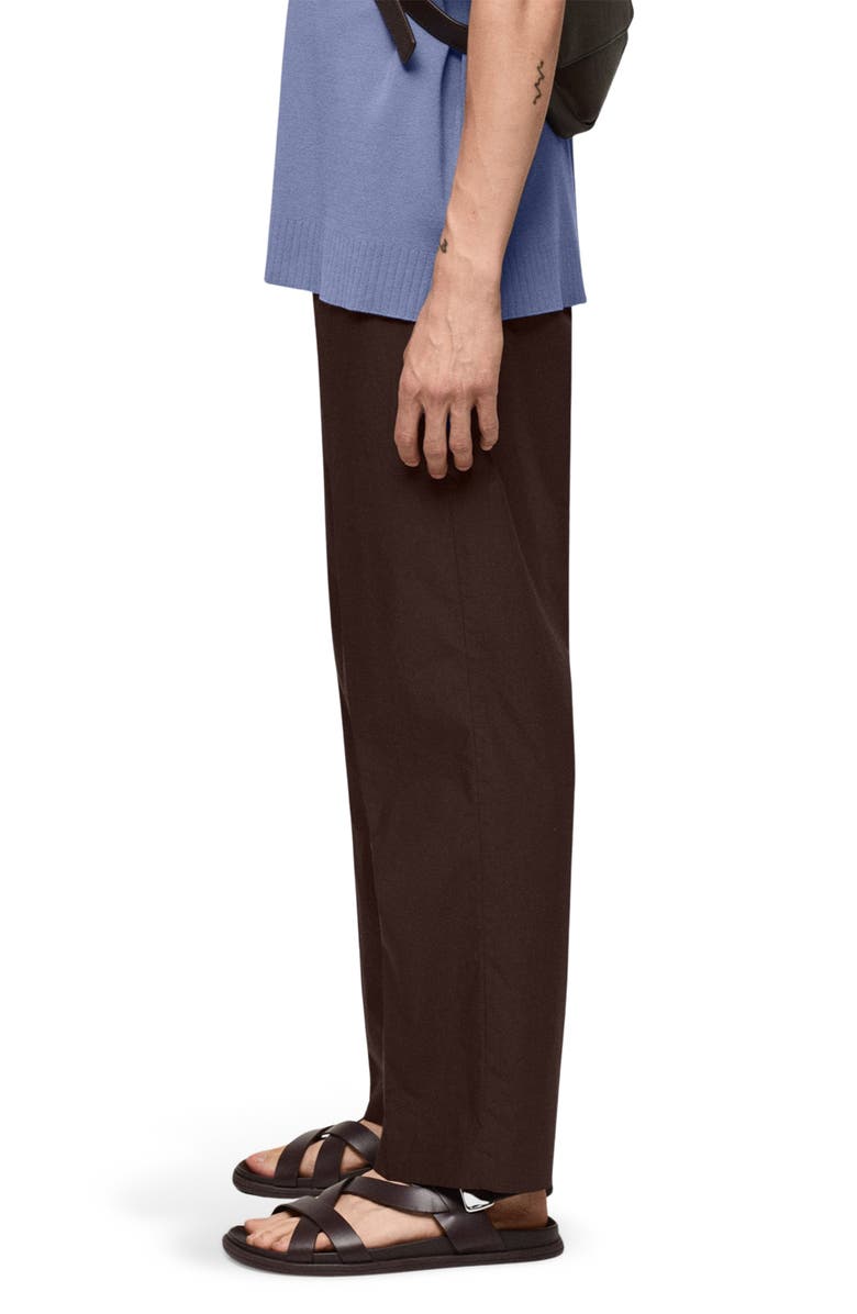 MANGO Regular Fit Cotton Pants, Alternate, color, Brown