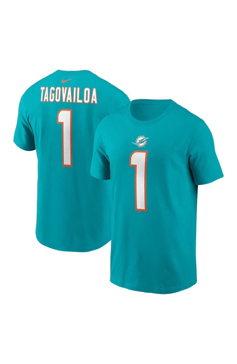 Nike Men's Nike Tua Tagovailoa Aqua Miami Dolphins Player Name & Number T-Shirt, Main, color, Aqua