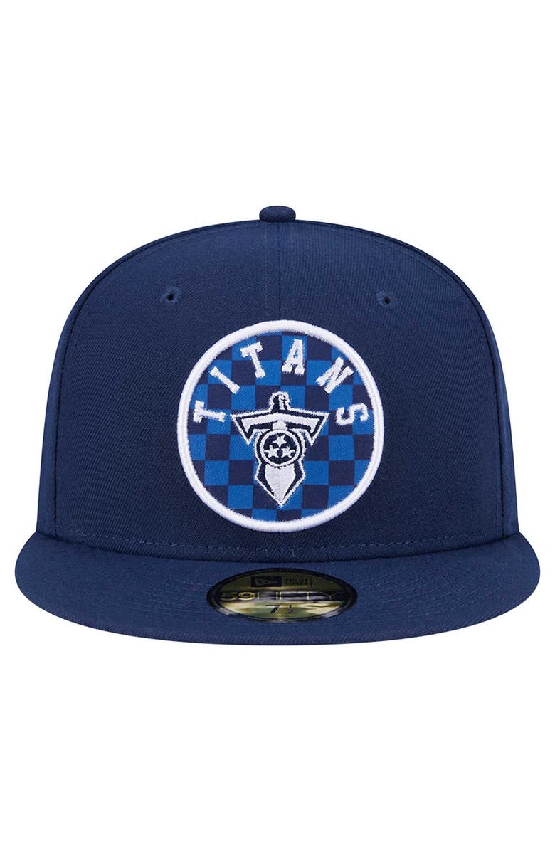 New Era Men's New Era Navy Tennessee Titans Checkered 59FIFTY Fitted Hat, Alternate, color, Navy