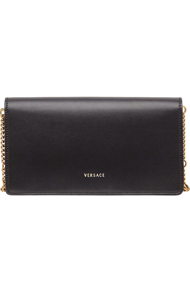 Versace Tribute Leather Shoulder Bag, Alternate, color,