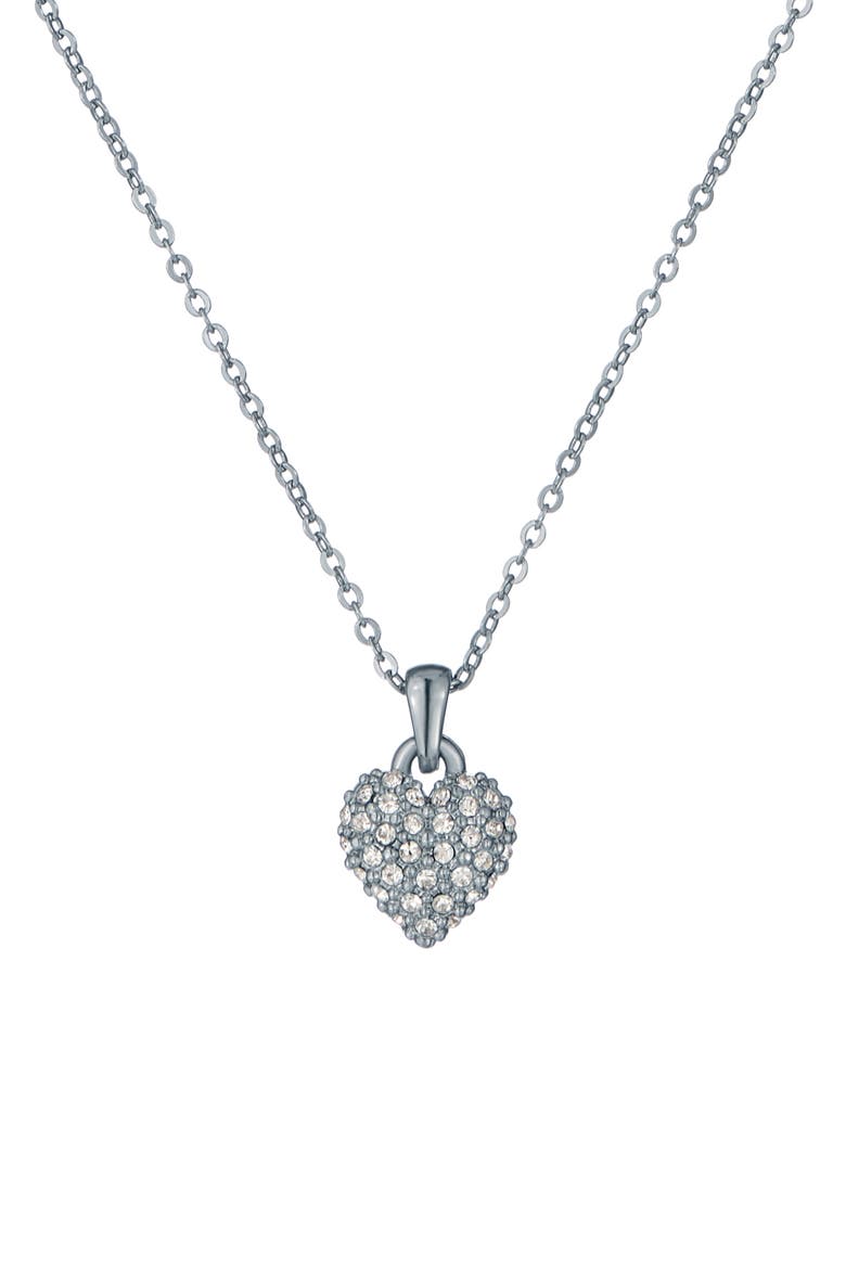 Adorina Crystal Sweetheart Pendant Necklace, Main, color, SILVER TONE/ CLEAR CRYSTAL