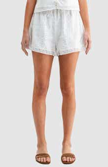 Lush Lace Hemline Embroidered Shorts