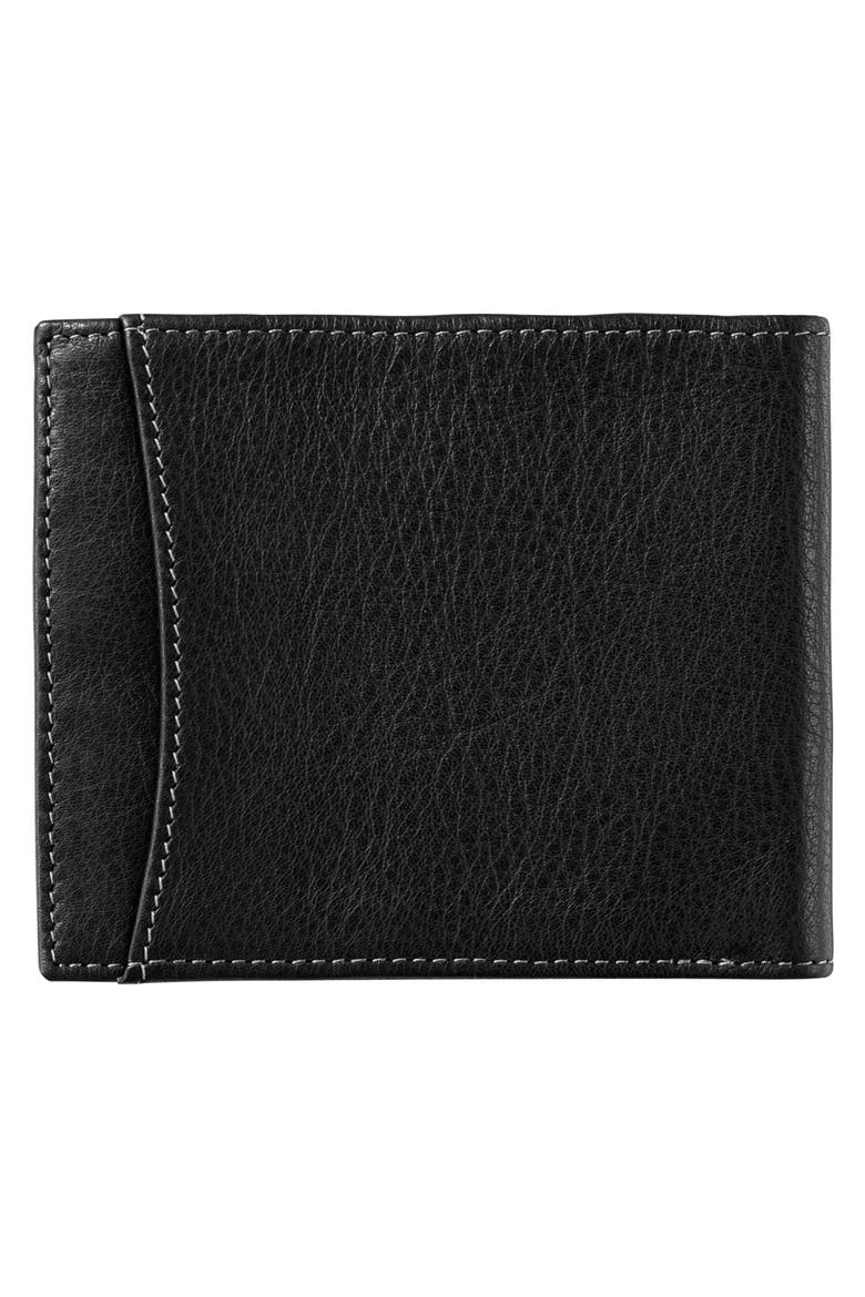 Leather Wallet, Alternate, color, BLACK