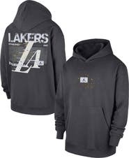 Jordan Brand Men's Jordan Brand Anthracite Los Angeles Lakers Statement Jumpman Flight Premiere Hoodie