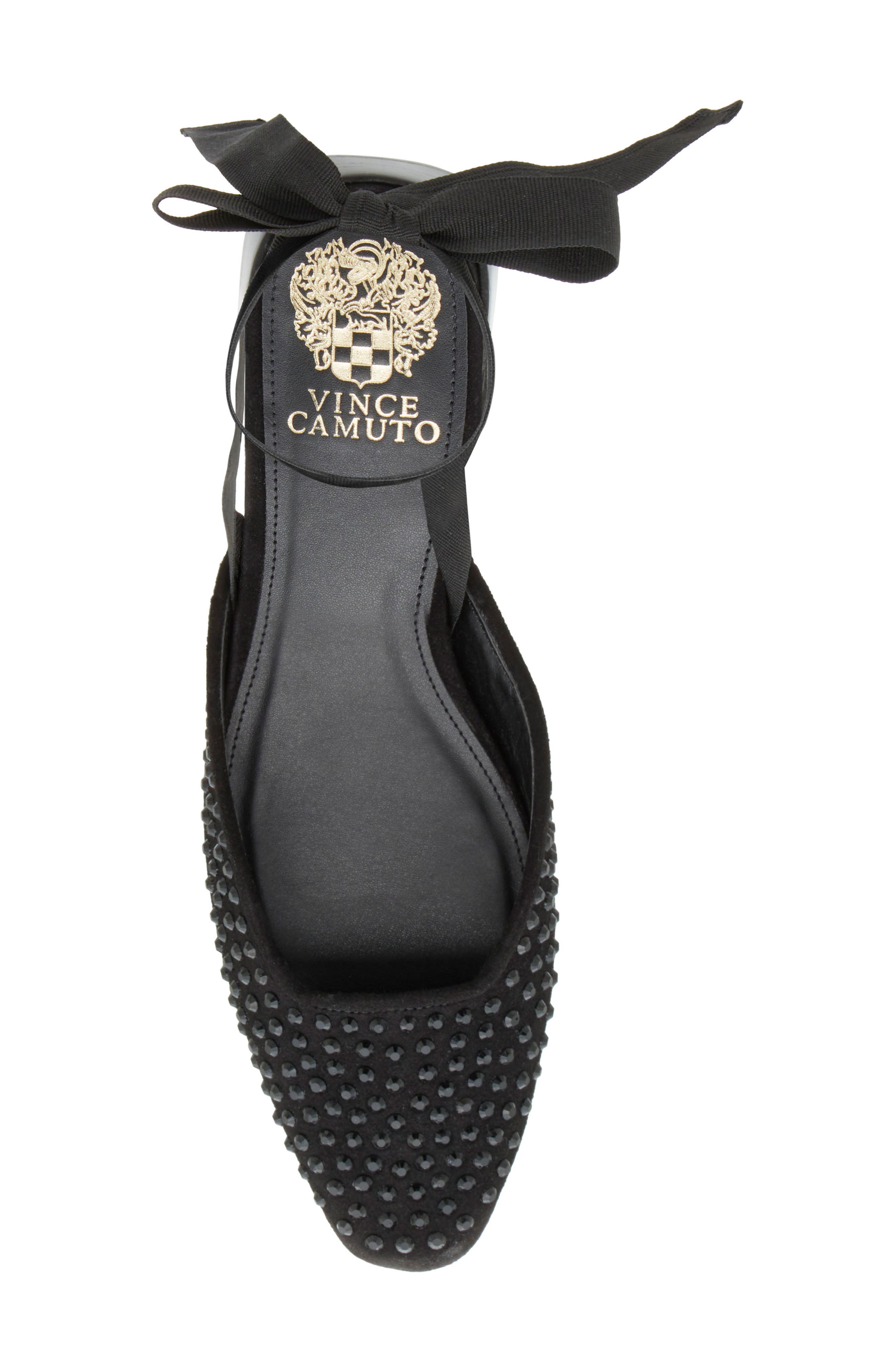 Vince Camuto Kayla Bow Ankle Strap Sandal, Alternate, color, Black