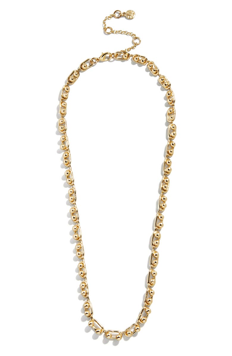 BaubleBar Zalyn Chain Necklace, Alternate, color, Gold