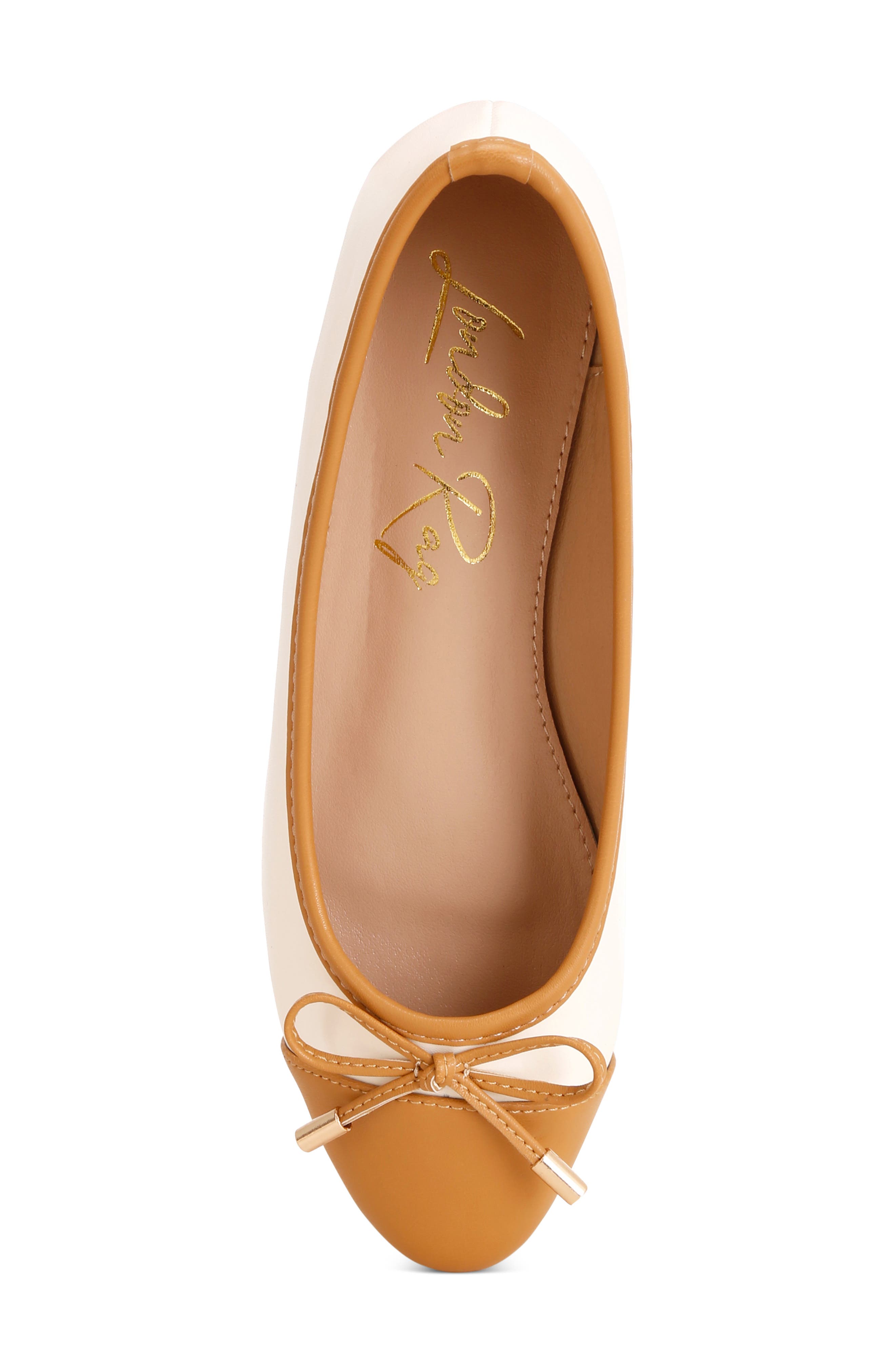 Natania Ballet Flat, Alternate, color, OFF WHITE/ TAN