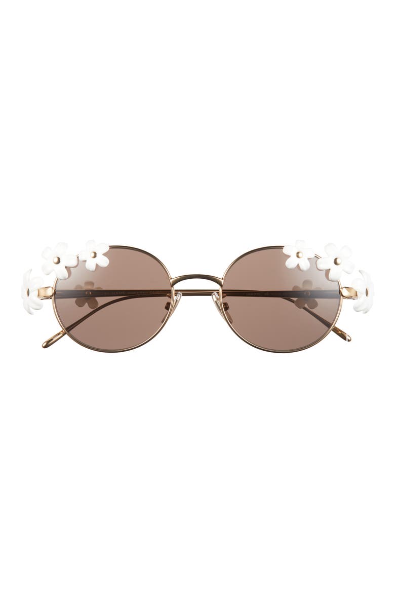 Signature Oval Sunglasses, Main, color, SHINY ENDURA GOLD / BROWN