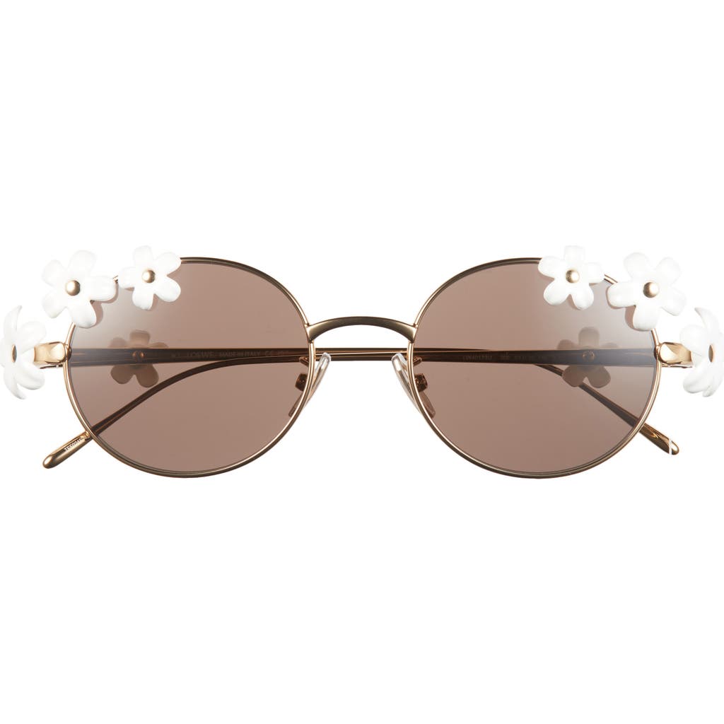 Loewe Signature Oval Sunglasses In Gold