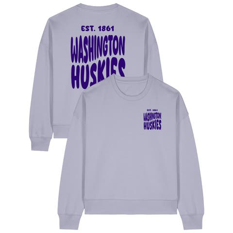 Women's Uscape Apparel  Purple Washington Huskies Cloud Sweatshirt