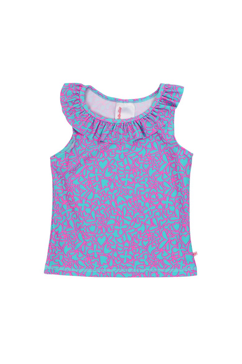 Girls Active Ruffle Tank Top, Main, color, Neon Glow
