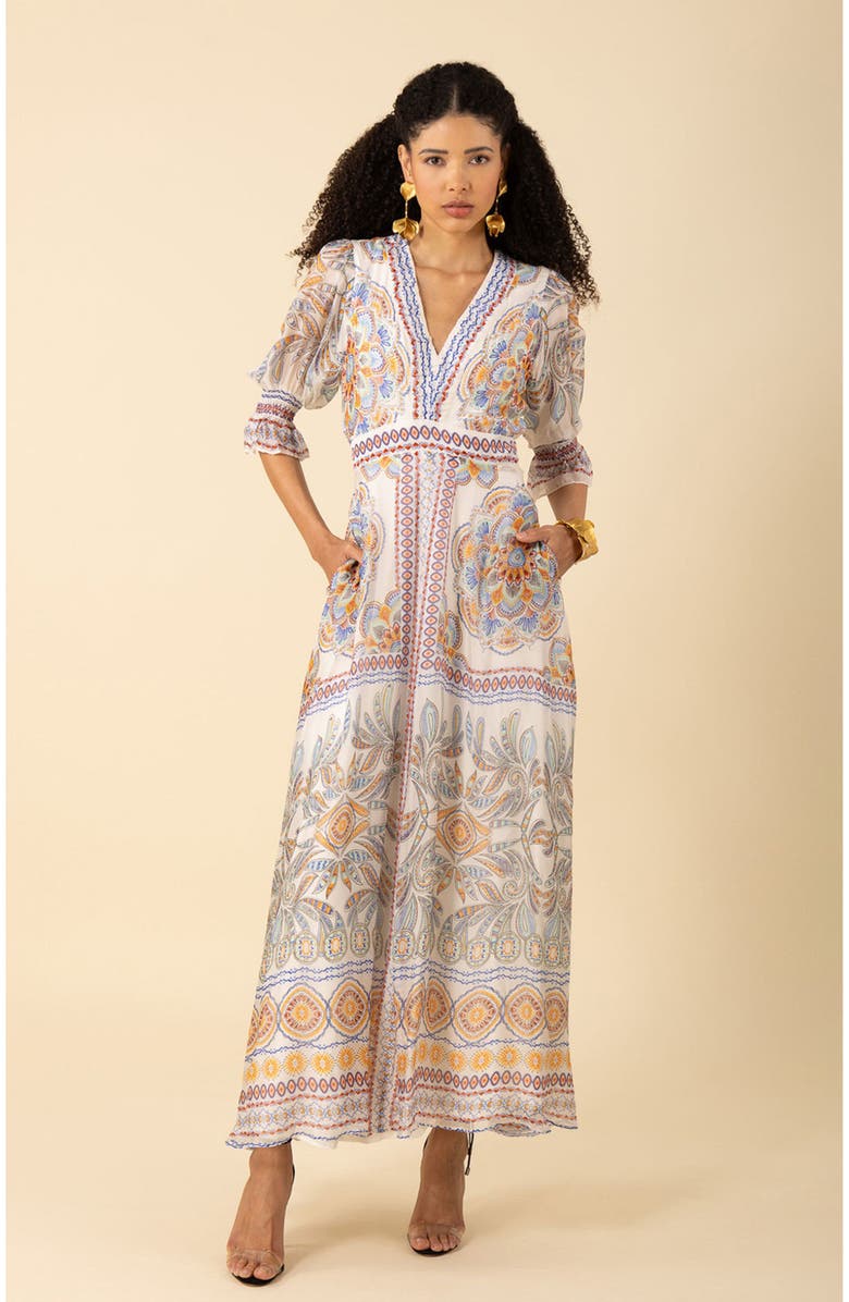 Hale Bob Treasure Chiffon Maxi Dress, Main, color,