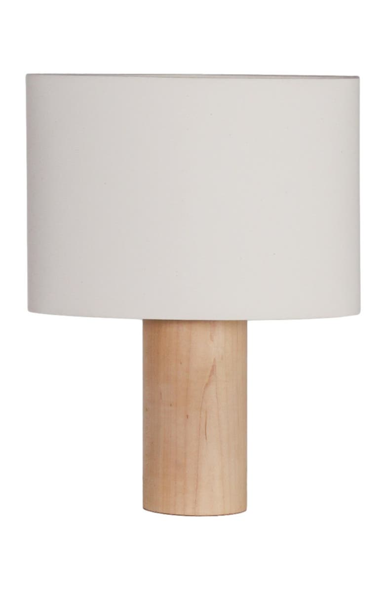 Brightech Mia 15.75" Midcentury LED Table Lamp With Natural Maple Wood Base, Main, color, Natural Wood
