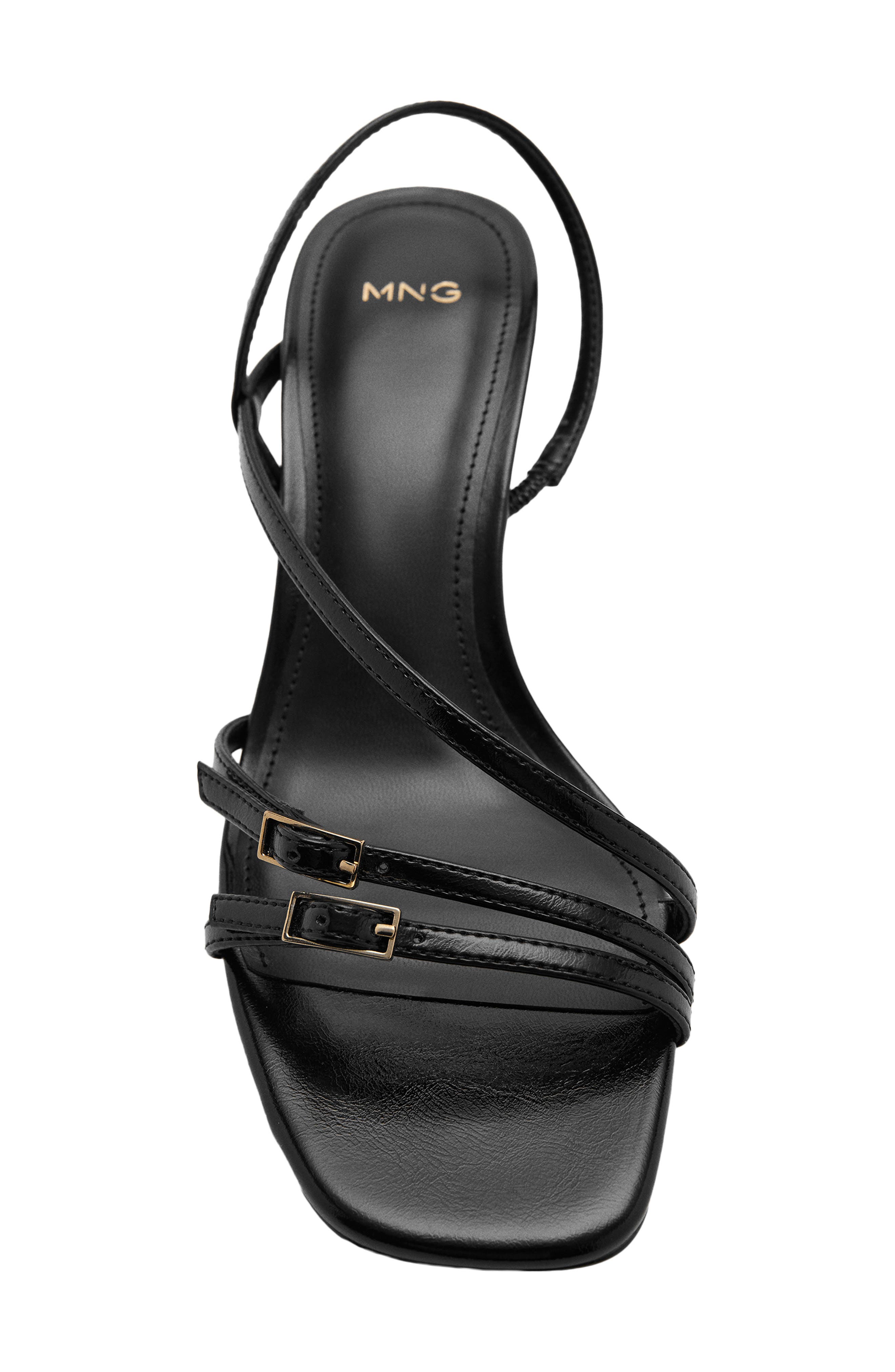 MANGO Slingback Sandal, Alternate, color, Black