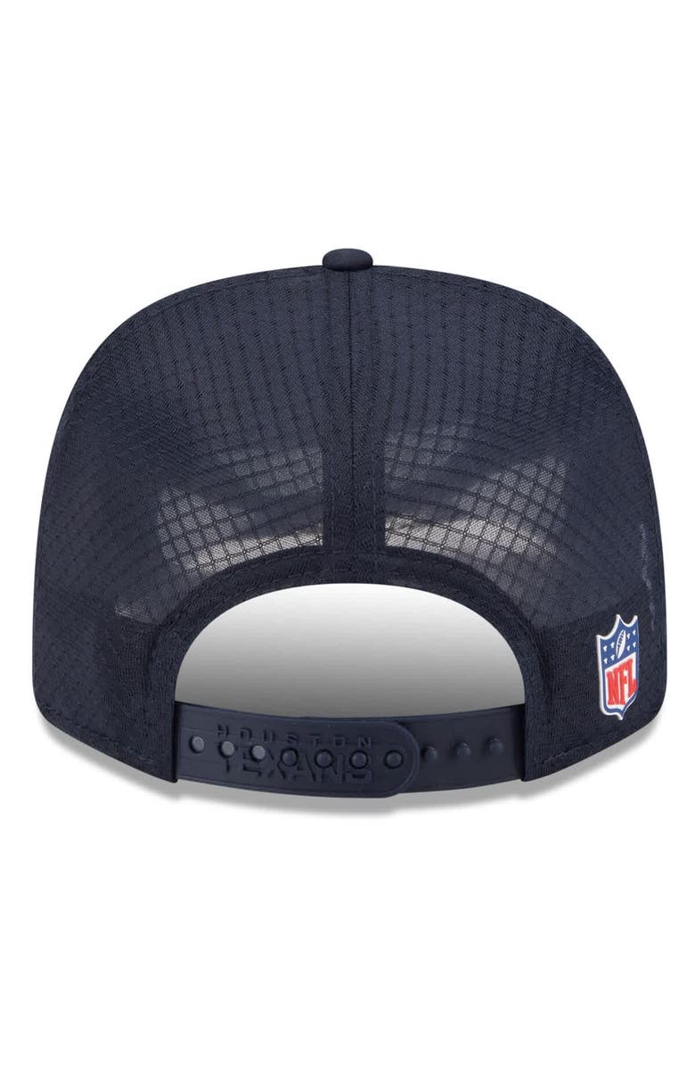 New Era Men's New Era Navy Houston Texans 2025 Sideline 9SEVENTY Trucker Adjustable Hat, Alternate, color, Navy