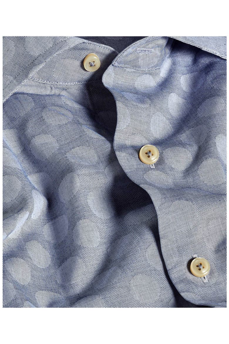 Dot Jacquard Sport Shirt, Alternate, color, DENIM