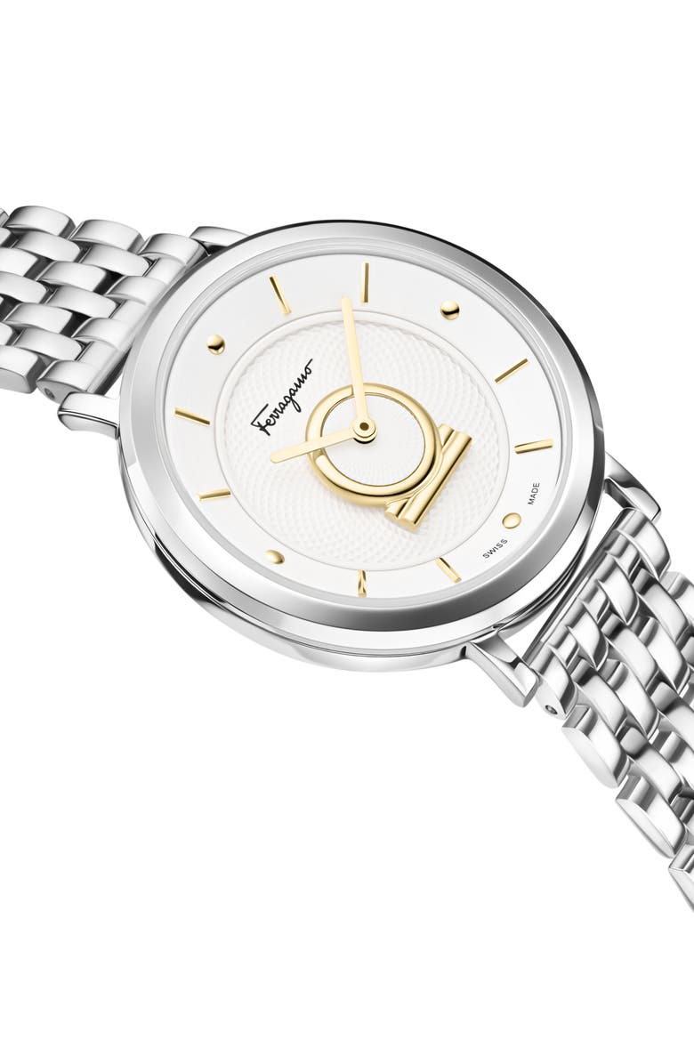 FERRAGAMO Minuetto Bracelet Watch, 36mm, Alternate, color, Stainless Steel