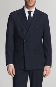 MANGO Monaco Slim Fit Double Breasted Suit Jacket