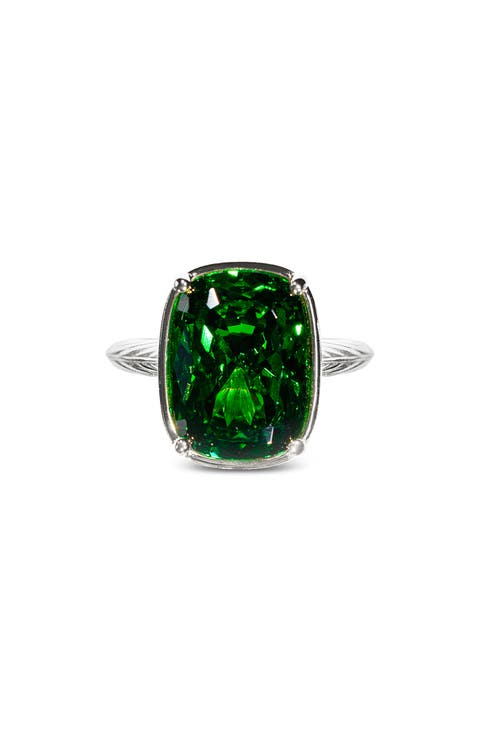 Elongated Cushion-Cut Cubic Zirconia Cocktail Ring