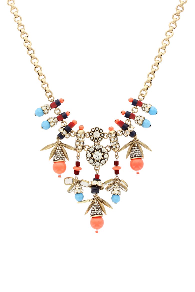 Dita Waterfall Necklace, Main, color, BURNISHED GOLD / MULTI