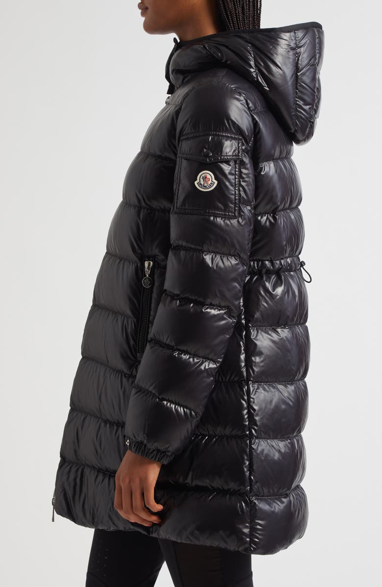 Moncler Courcelles Down Hooded Coat, Alternate, color, Black