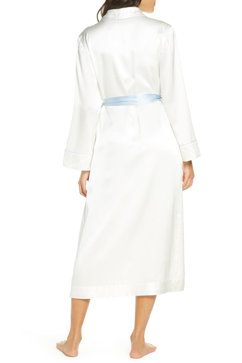Silk Robe, Alternate, color, IVORY/ BLUE