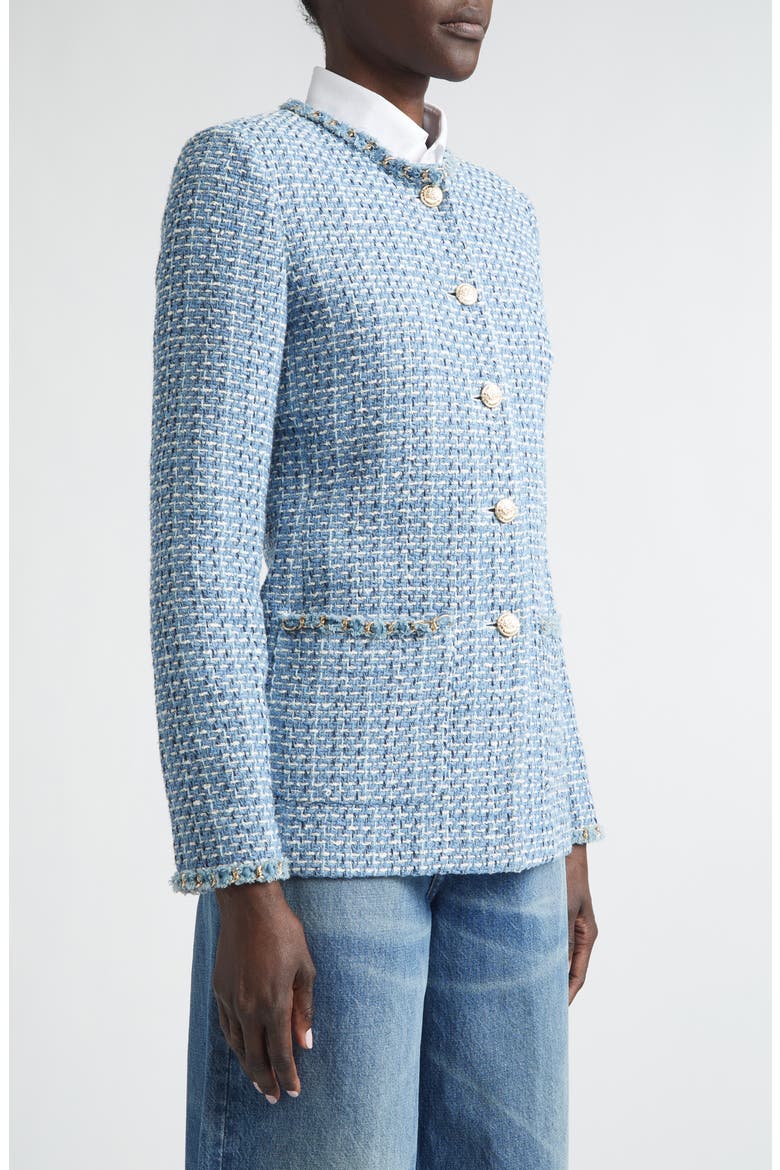 Vilette Tweed Jacket, Alternate, color, DENIM BLUE/ MIDNIGHT