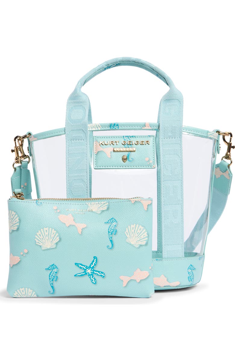 Kurt Geiger London Small Hampstead Vinyl Tote, Alternate, color, Blue Other