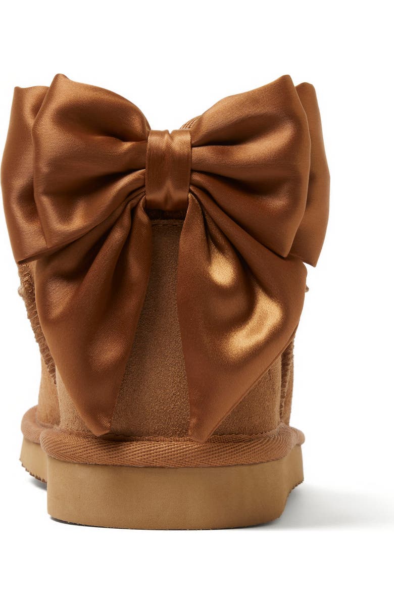 DEARFOAMS Fireside Riverland Genuine Shearling Bootie with Bow, Alternate, color,