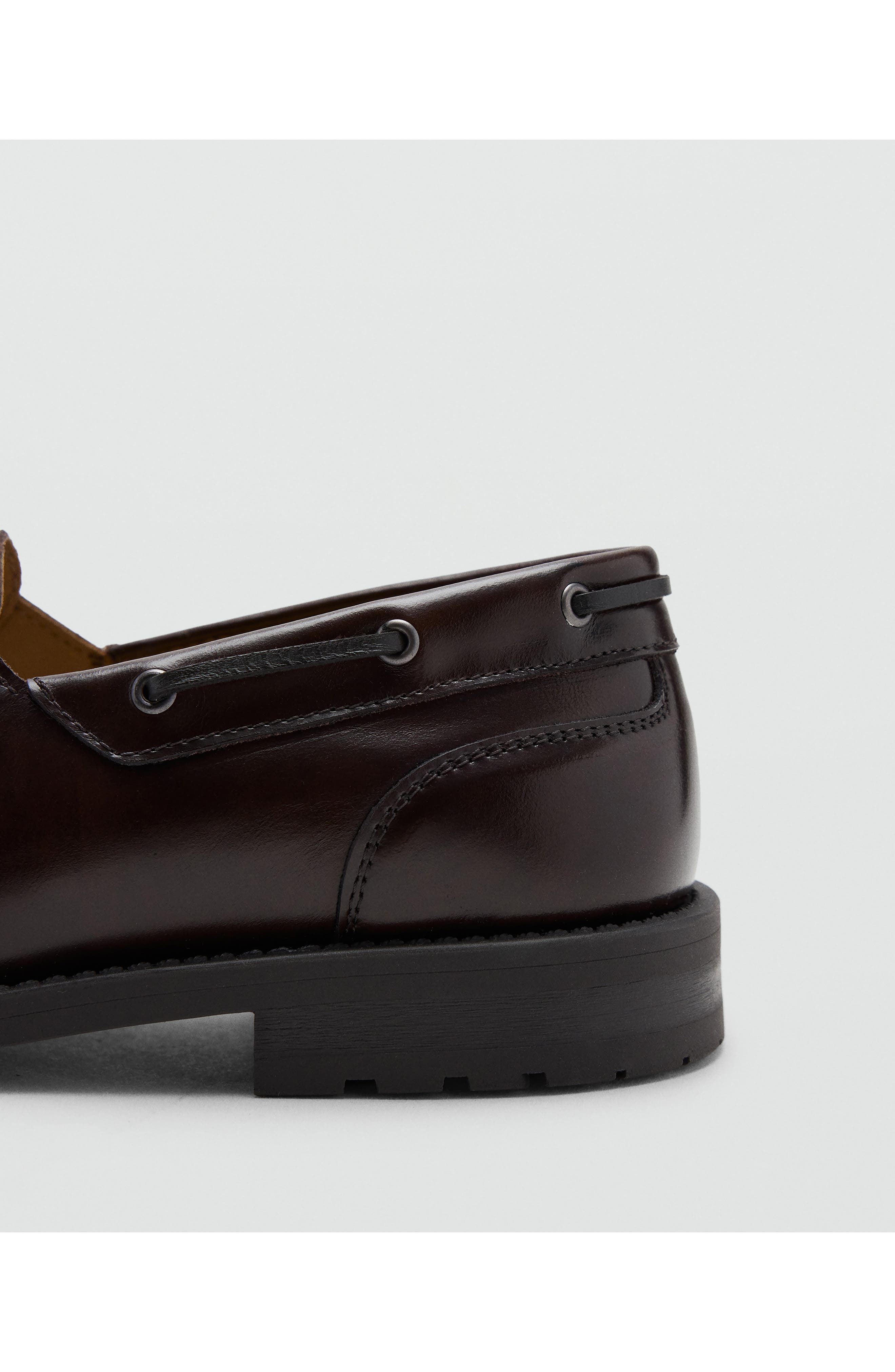 Leather Deck Shoe, Alternate, color, BROWN