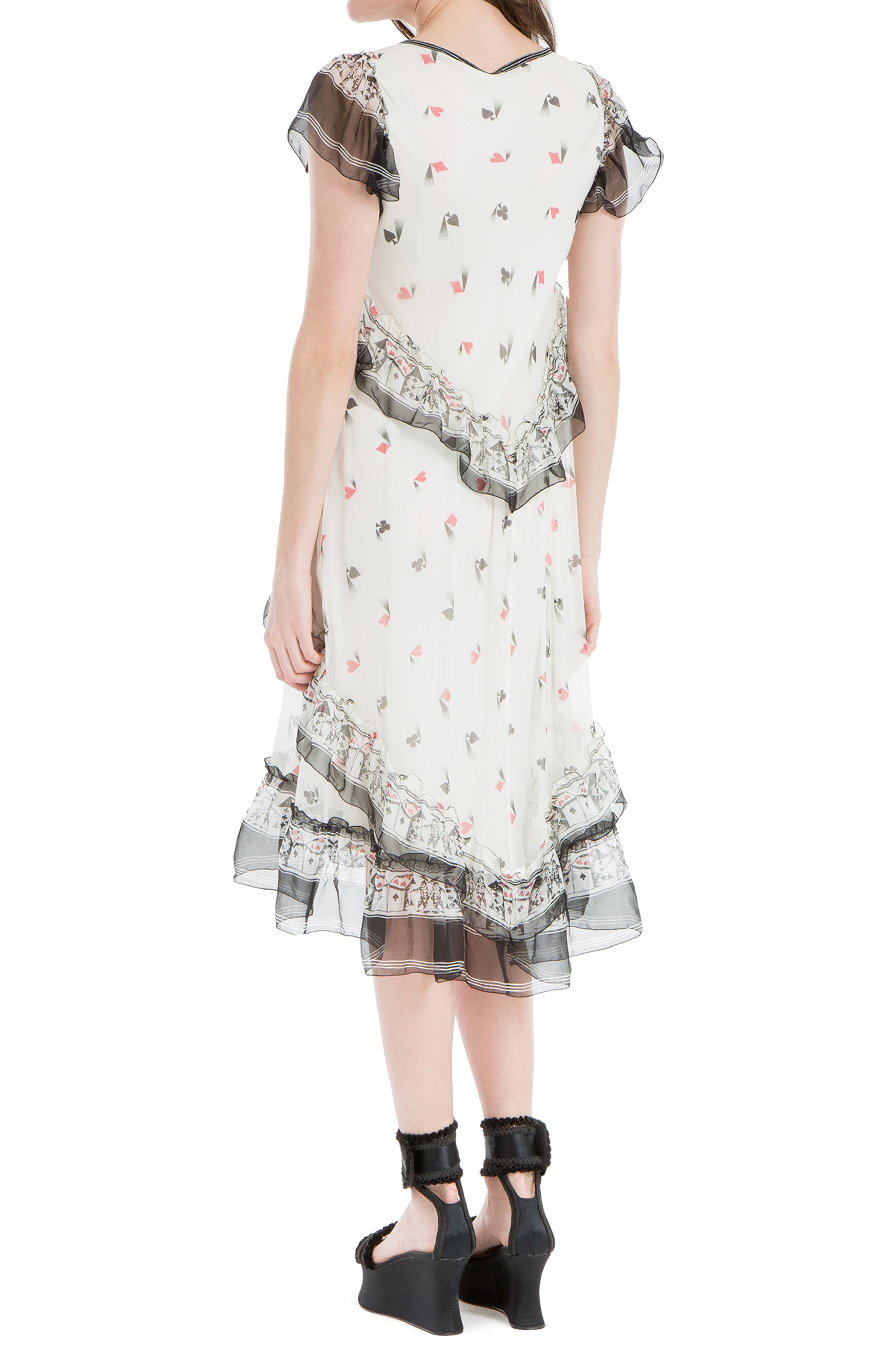 MAX STUDIO Crinkle Silk Patterned Chiffon Dress (Women) | Nordstromrack