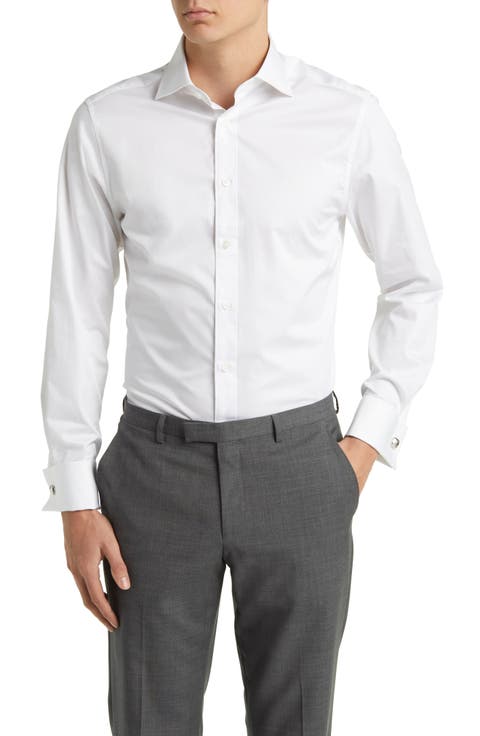 Luxury Twill Slim Fit Shirt Double Cuff