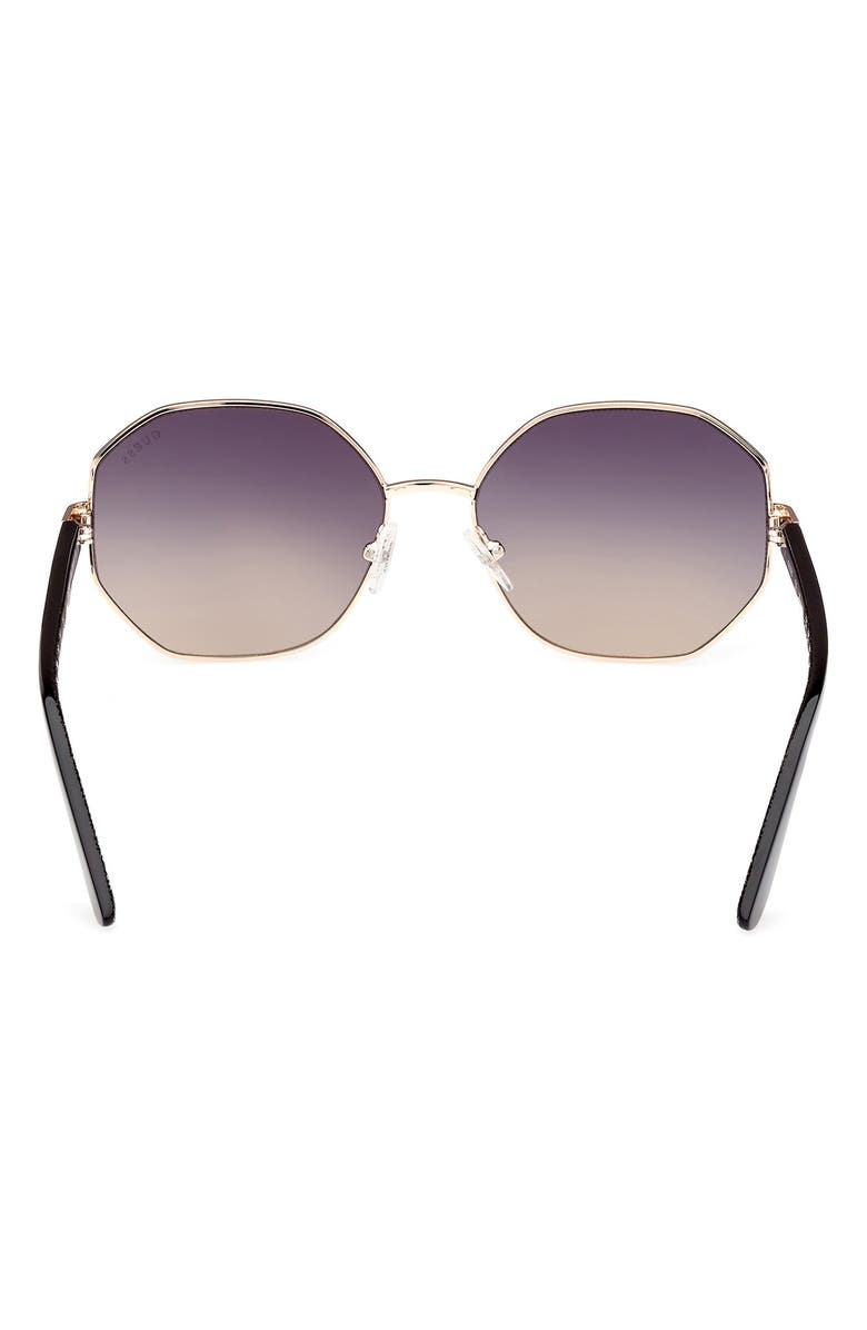 GUESS Geometric Sunglasses, Alternate, color, Black/ Other / Gradient Smoke