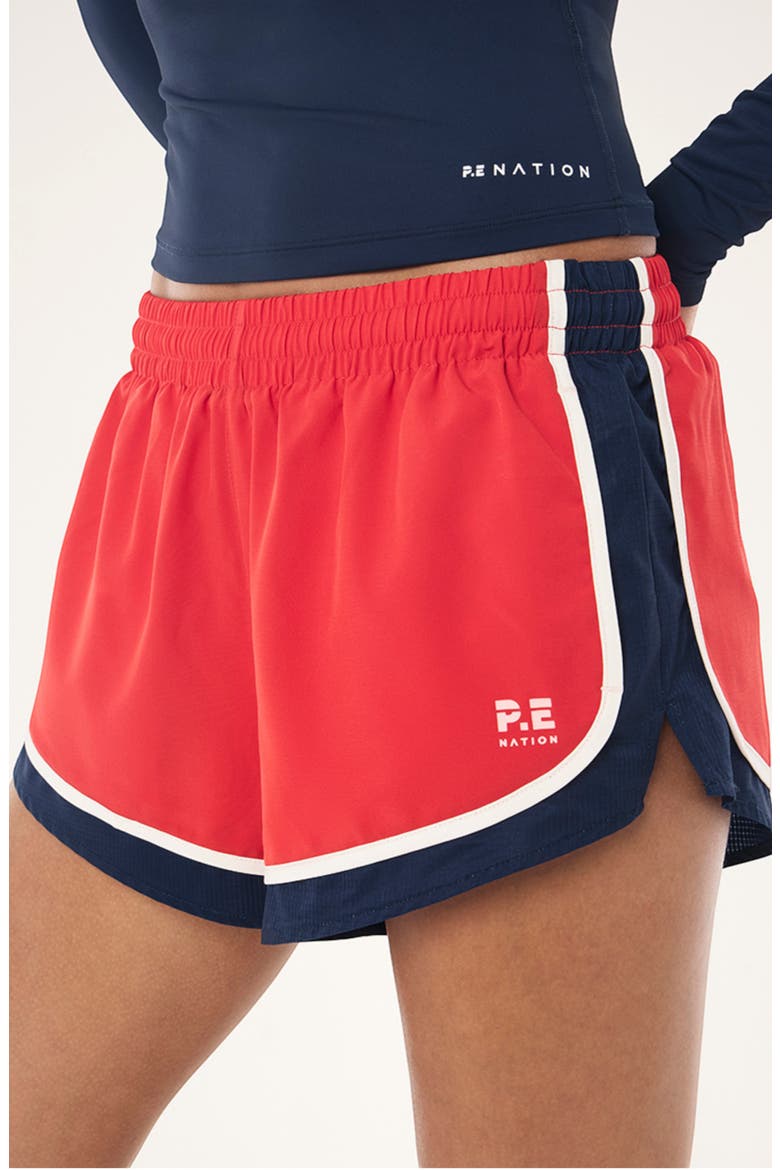 Stride Active Shorts, Alternate, color, COLLEGE RED/ DARK NAVY
