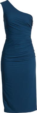 Dress the Population Martine Stretch Crepe One-Shoulder Dress