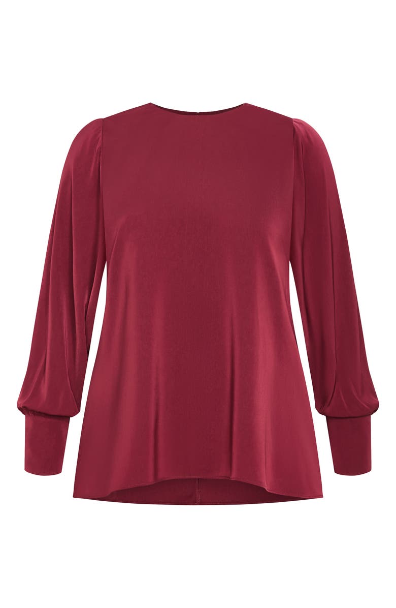 City Chic Katie Top, Alternate, color, Dark Cherry