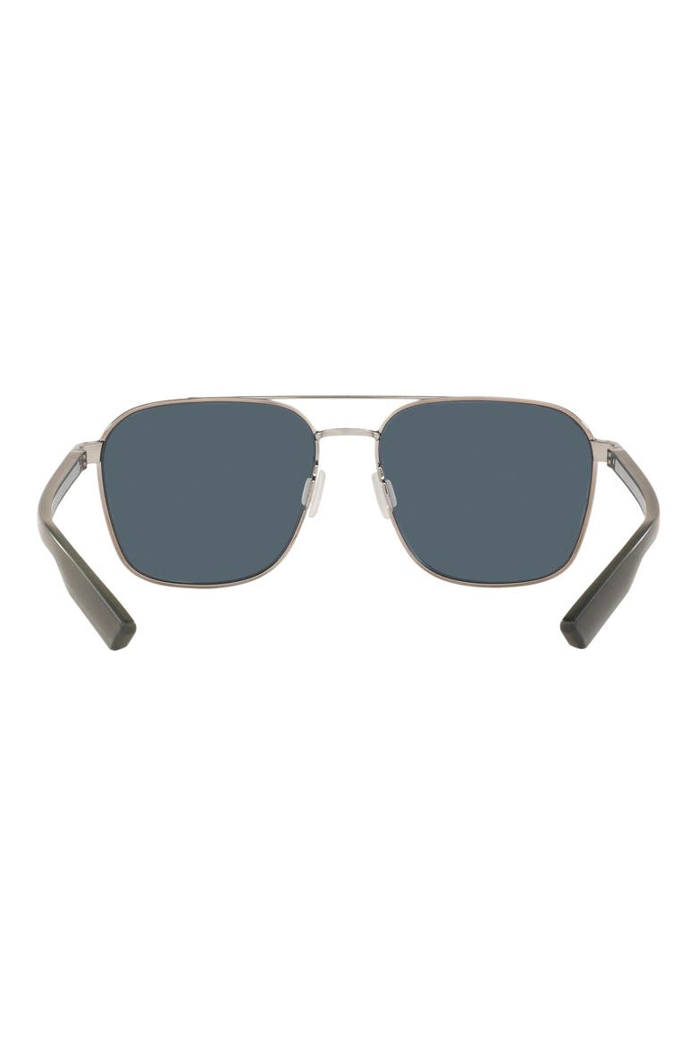 Wader 58mm Polarized Pilot Sunglasses, Alternate, color, GUNMETAL / GRAY SILVER 580P