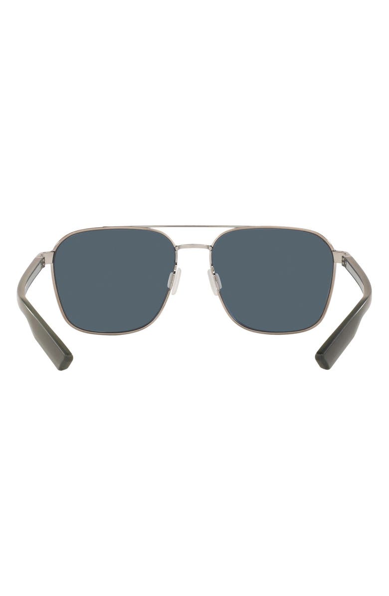 Costa Del Mar Wader 58mm Polarized Pilot Sunglasses, Alternate, color, Gunmetal / Gray Silver 580P