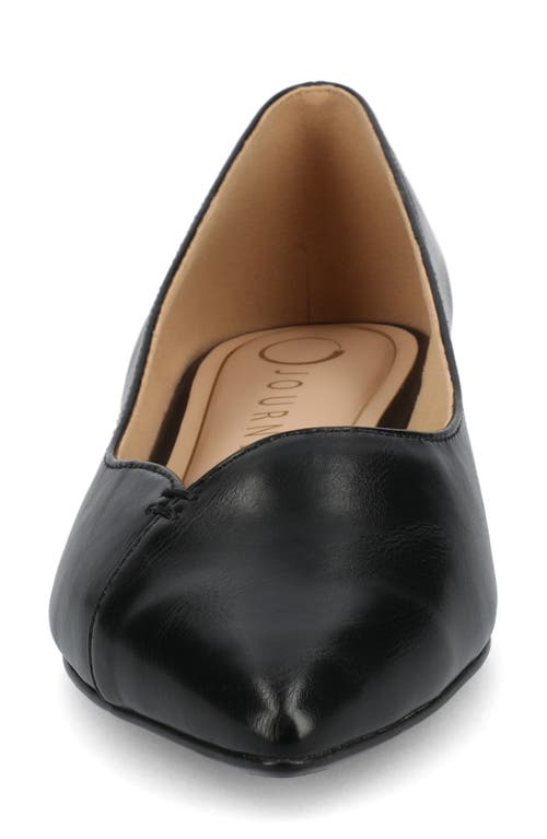 Shop Journee Collection Carmin Pointed Toe Flat In Black
