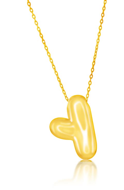 Bubble Initial Pendant Necklace