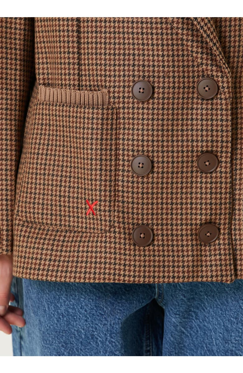 PCFG Cotton Big Shoulder Women Blazer Jacket, Alternate, color, Brown